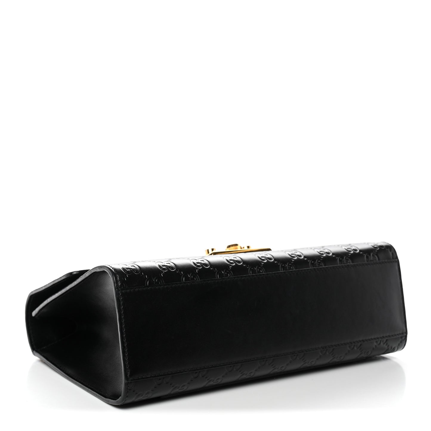 Guccissima Medium Padlock Shoulder Bag Black