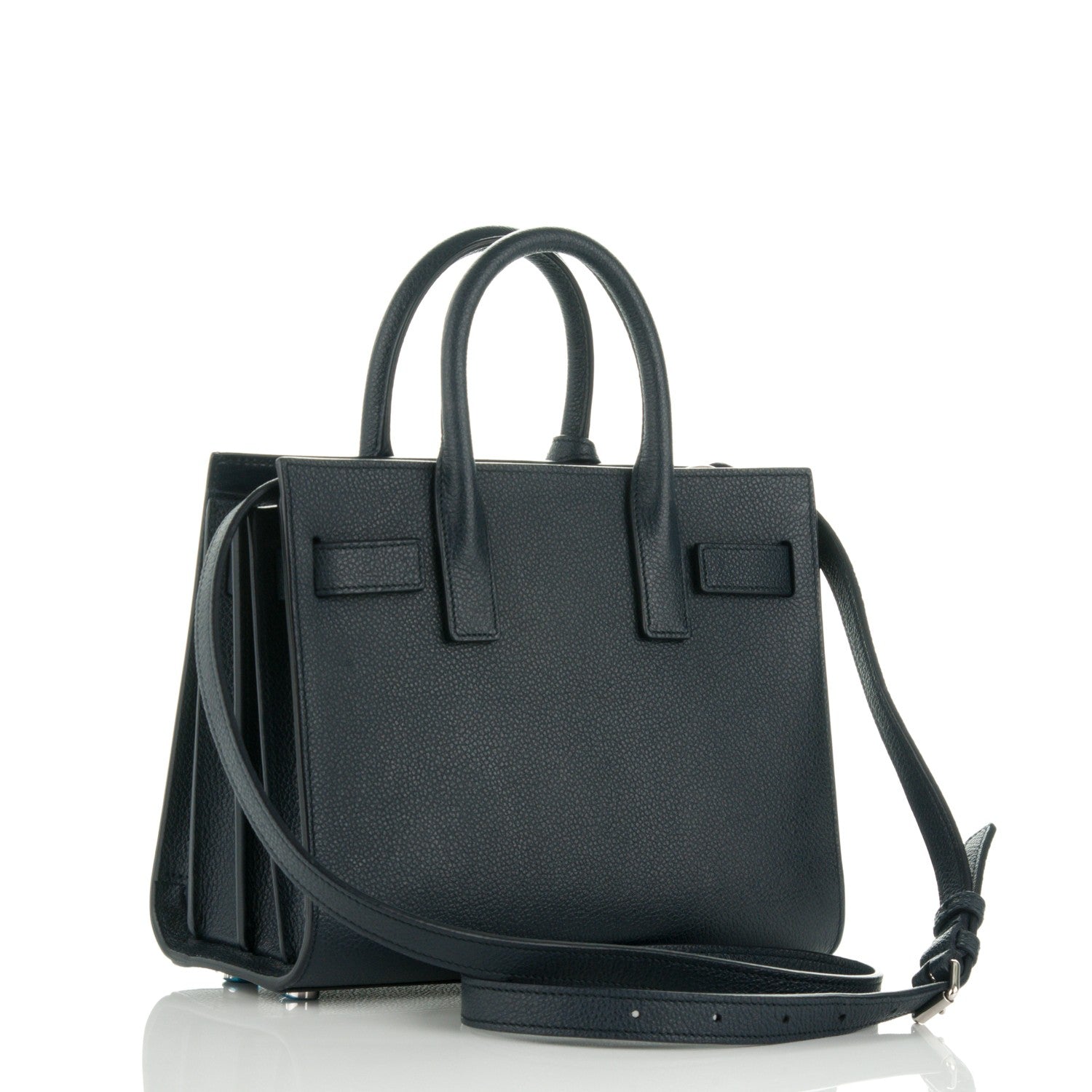 Saint Laurent Grained Calfskin Nano Sac De Jour Navy Blue 3 of 8