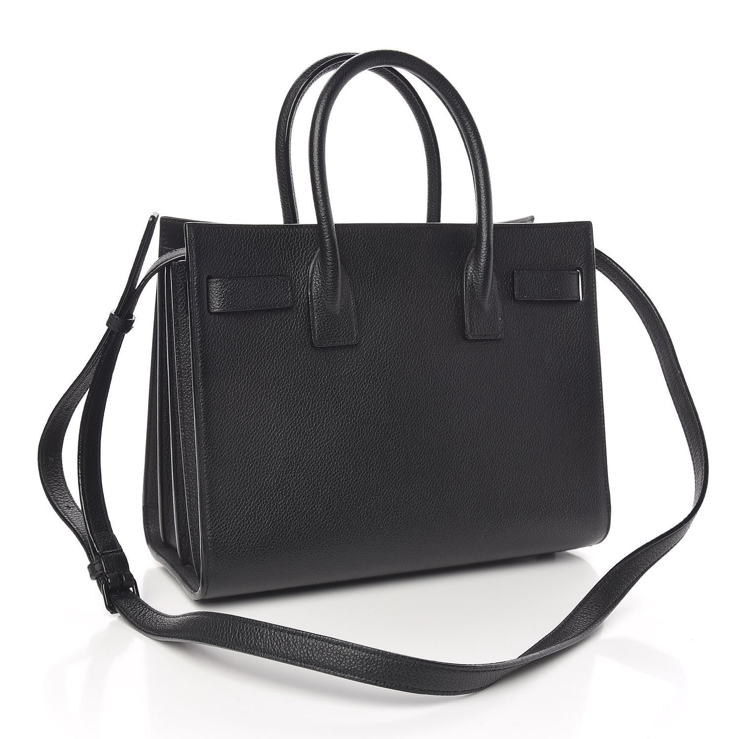 Grained Calfskin Baby Sac De Jour Black