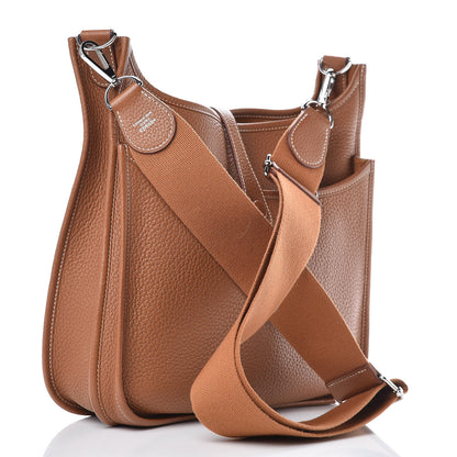 Hermes Taurillon Clemence Evelyne III PM Gold 3 of 11