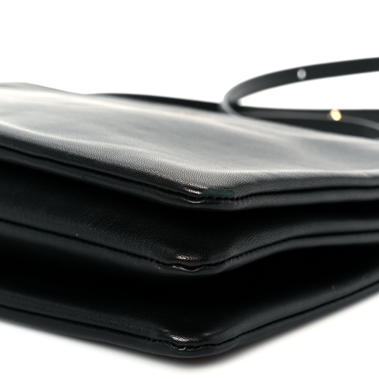Celine Lambskin Large Trio Crossbody Bag Black 11 of 11