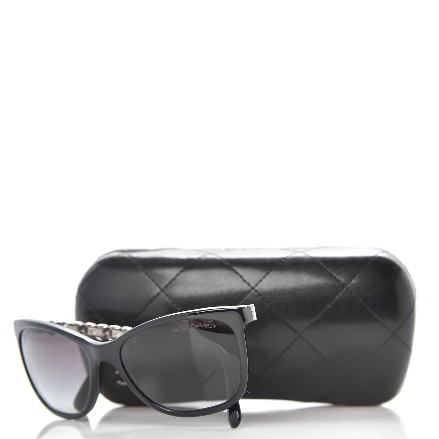 Chanel Cat Eye Chain Sunglasses 5260-Q Black 8 of 8