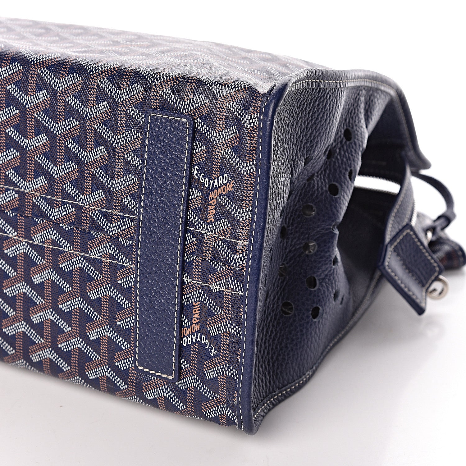 Goyard Goyardine Sac Hardy Pet Carrier PM Navy 10 of 11