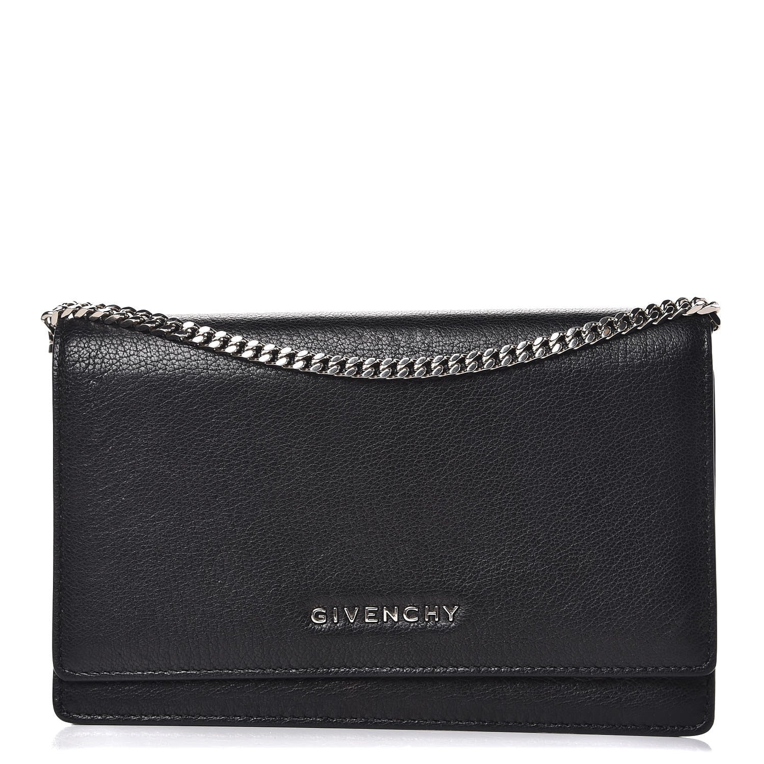 Givenchy Sugar Goatskin Pandora Chain Wallet Black 1 of 9