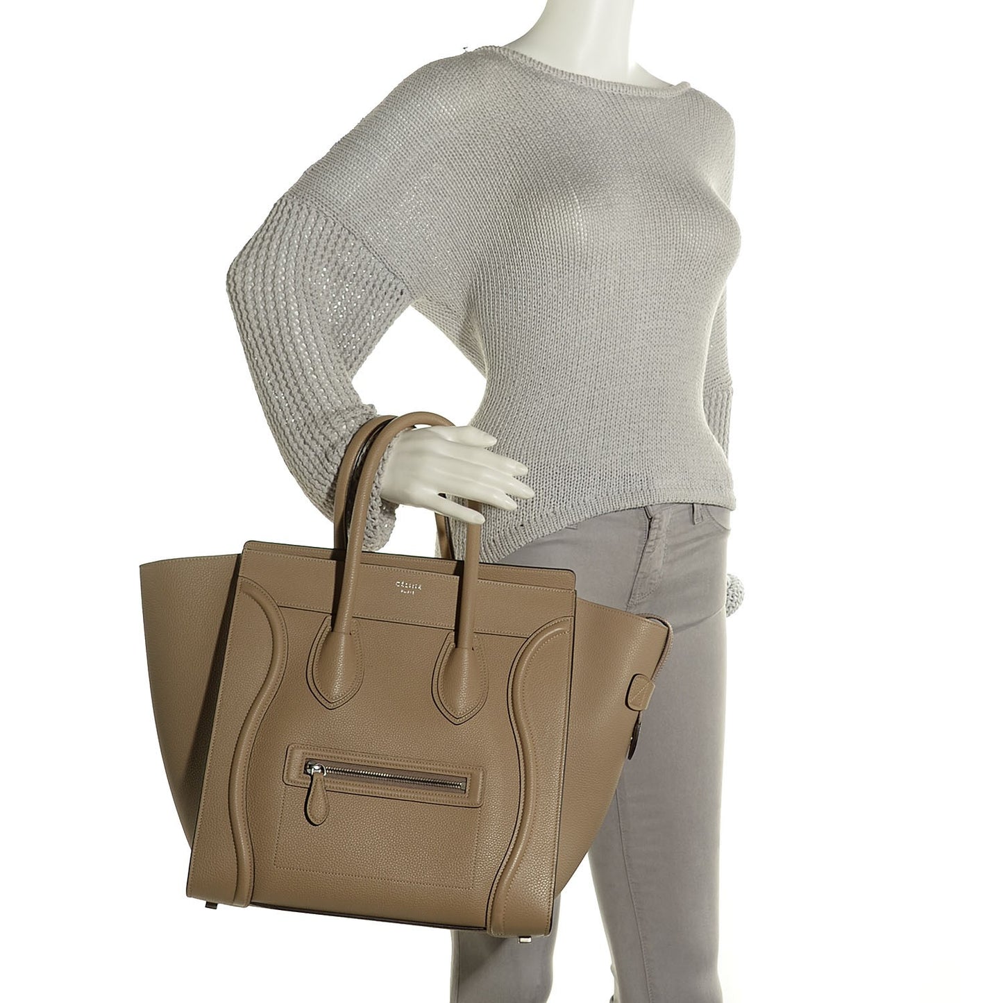 Drummed Calfskin Mini Luggage Dune