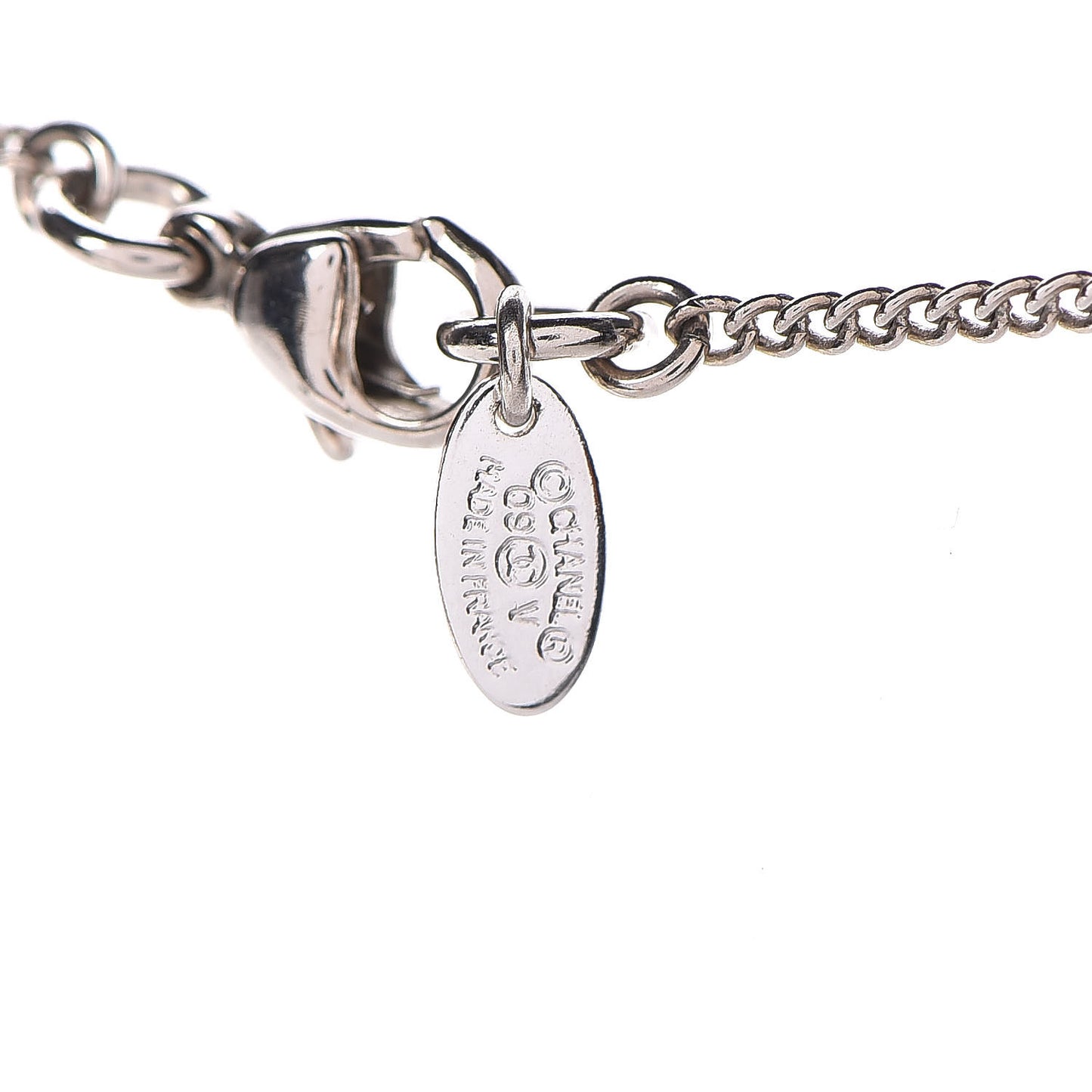 Crystal Timeless CC Necklace Silver