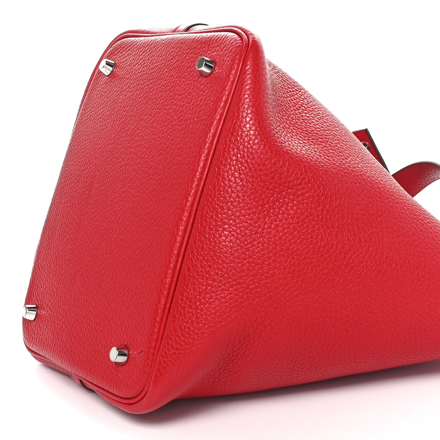 Hermes Taurillon Clemence Picotin Lock 22 MM Rouge Vif 9 of 10