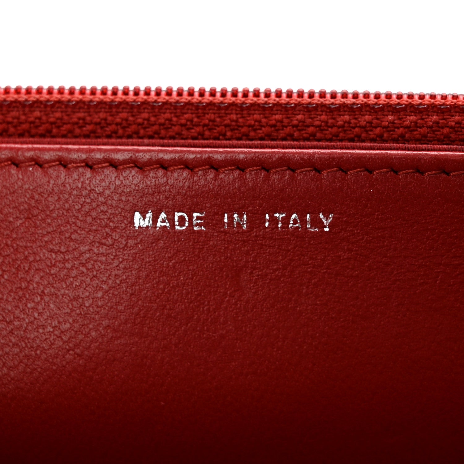 Chanel Lambskin Camellia Embossed Wallet on Chain WOC Red 7 of 12