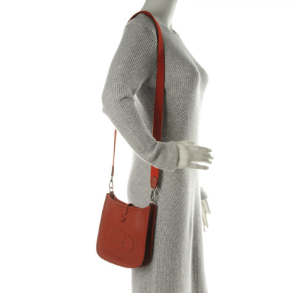 Hermes Taurillon Clemence Amazone Evelyne TPM Sienna 2 of 8