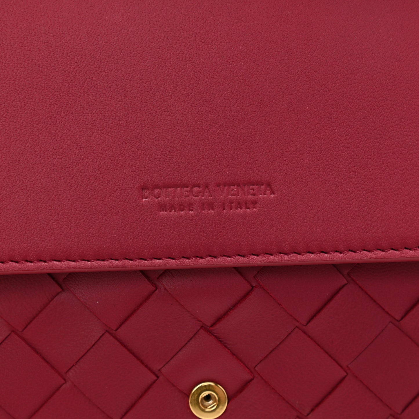 Nappa Intrecciato Flap Crossbody Amaranto