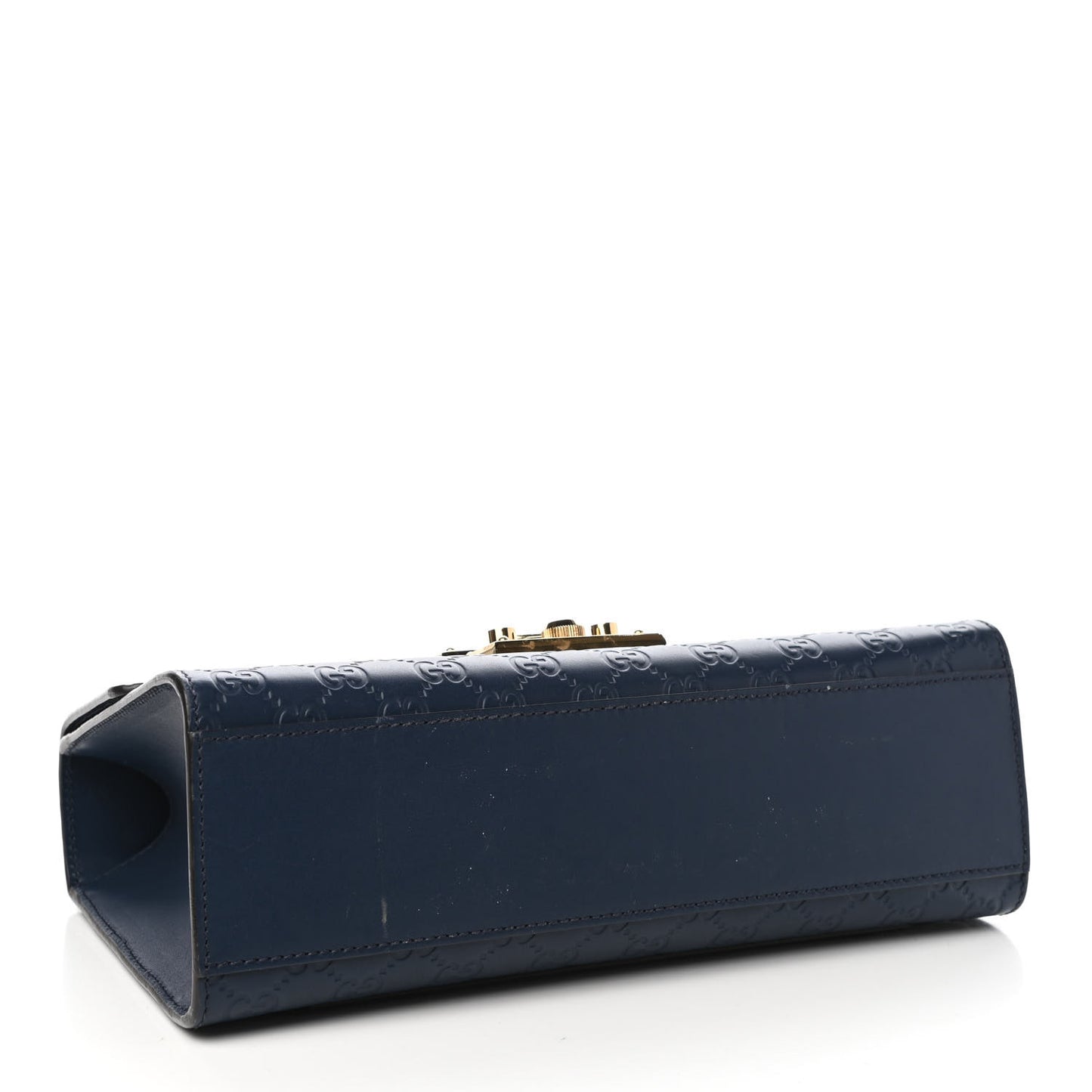 Guccissima Medium Padlock Shoulder Bag Blue Agata