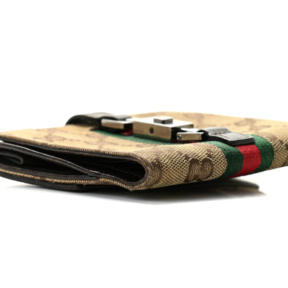 Gucci Monogram Web Jackie French Wallet Brown 10 of 11
