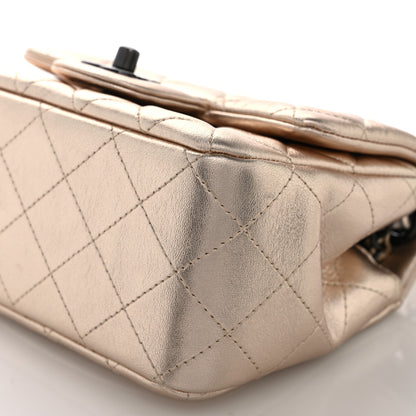 Chanel Metallic Lambskin Quilted Mini Square Flap Gold Black 10 of 10