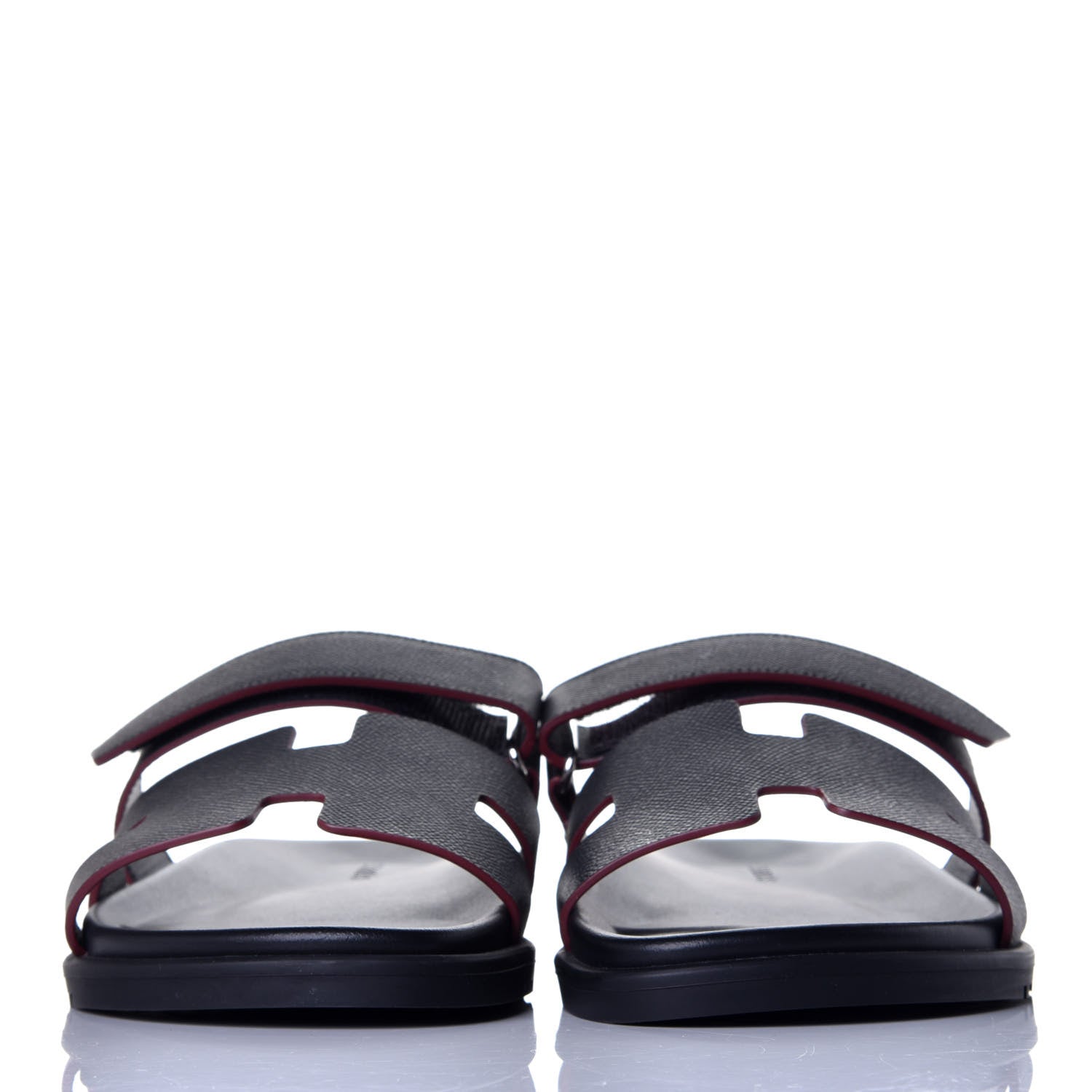 Hermes Epsom Mens Chypre Sandals 42 Black 2 of 8