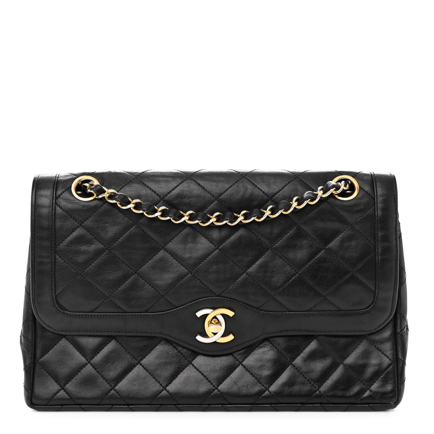 Chanel Lambskin Quilted Medium Double Flap Bag Black 1 of 11