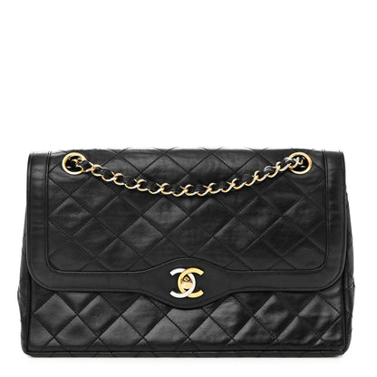 Chanel Lambskin Quilted Medium Double Flap Bag Black 1 of 11