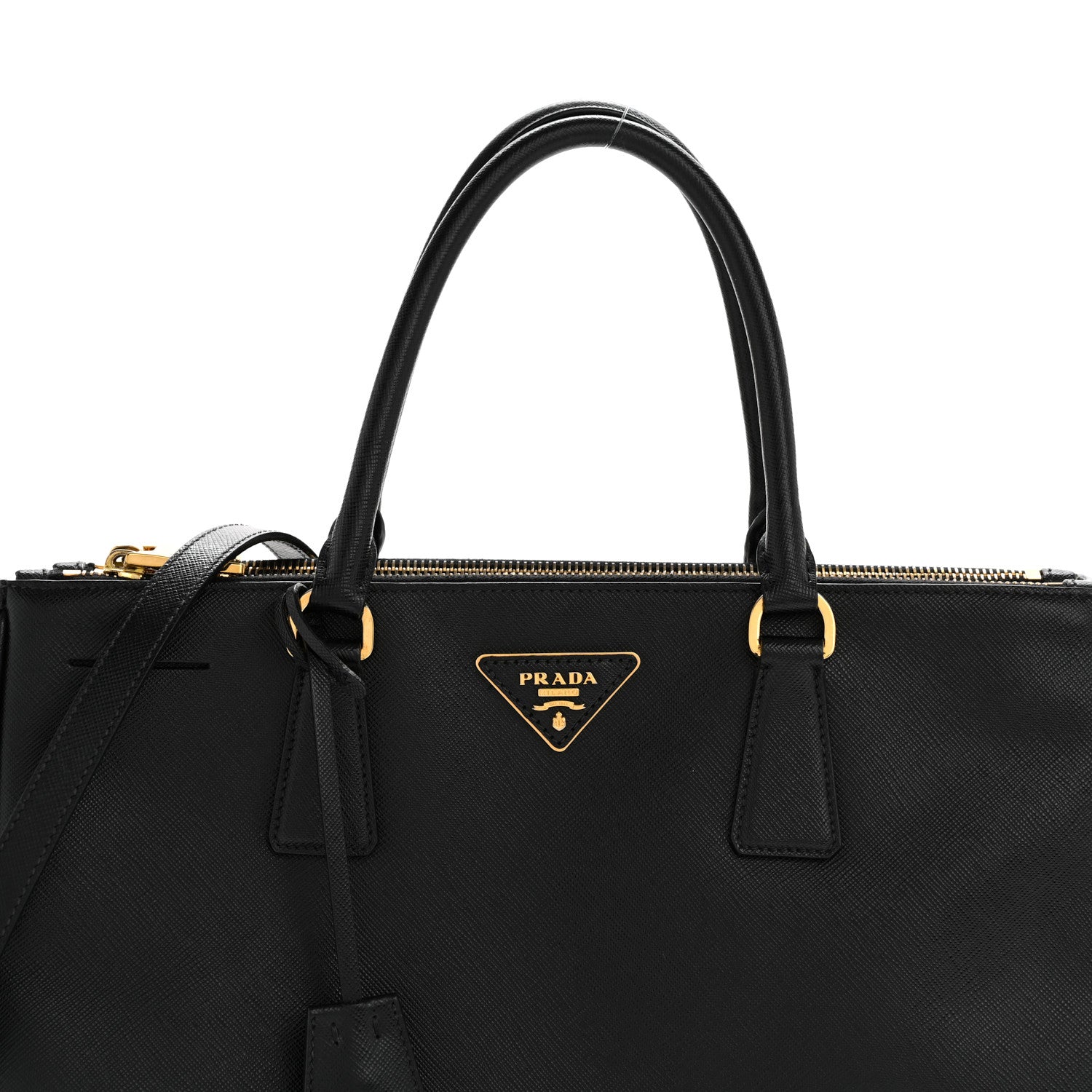 Prada Saffiano Lux Medium Galleria Double Zip Tote Black 1735875