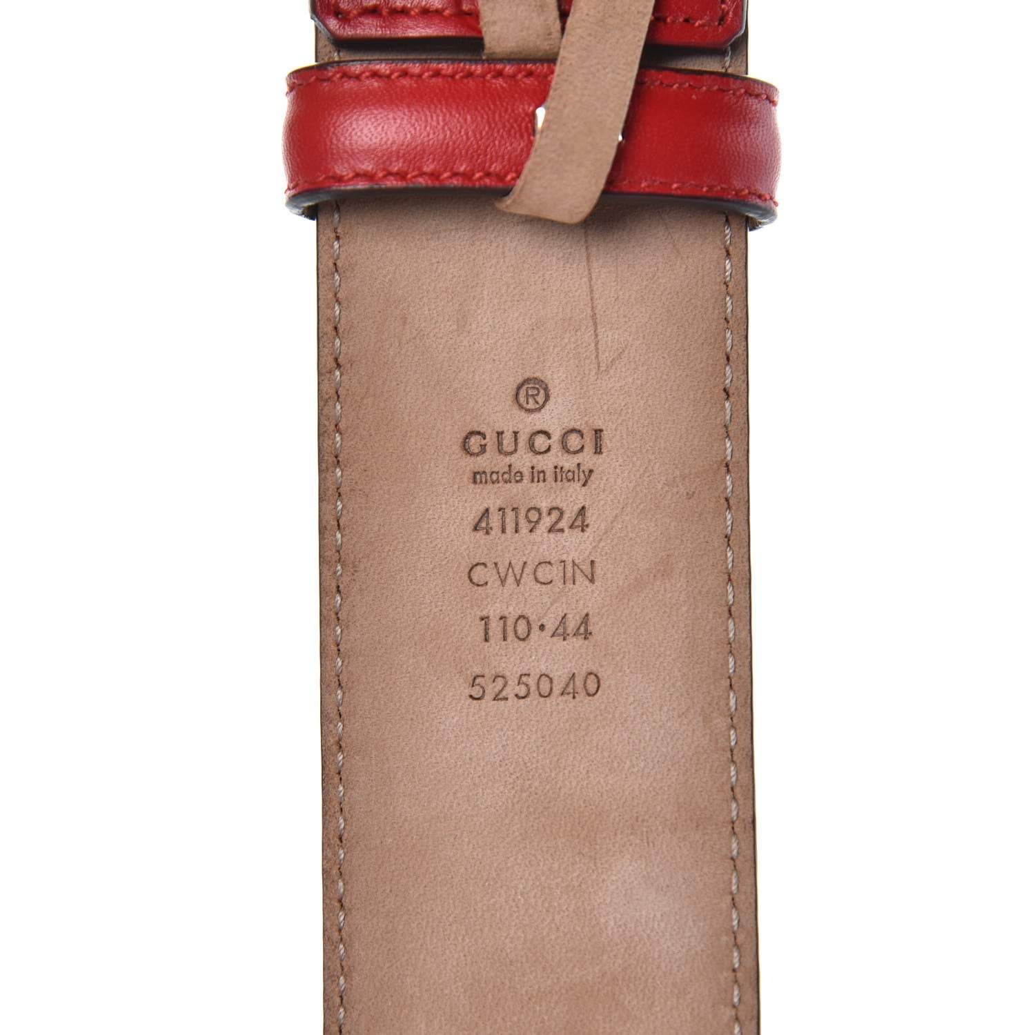 Gucci Guccissima Interlocking G 40mm Belt Red 6 of 6