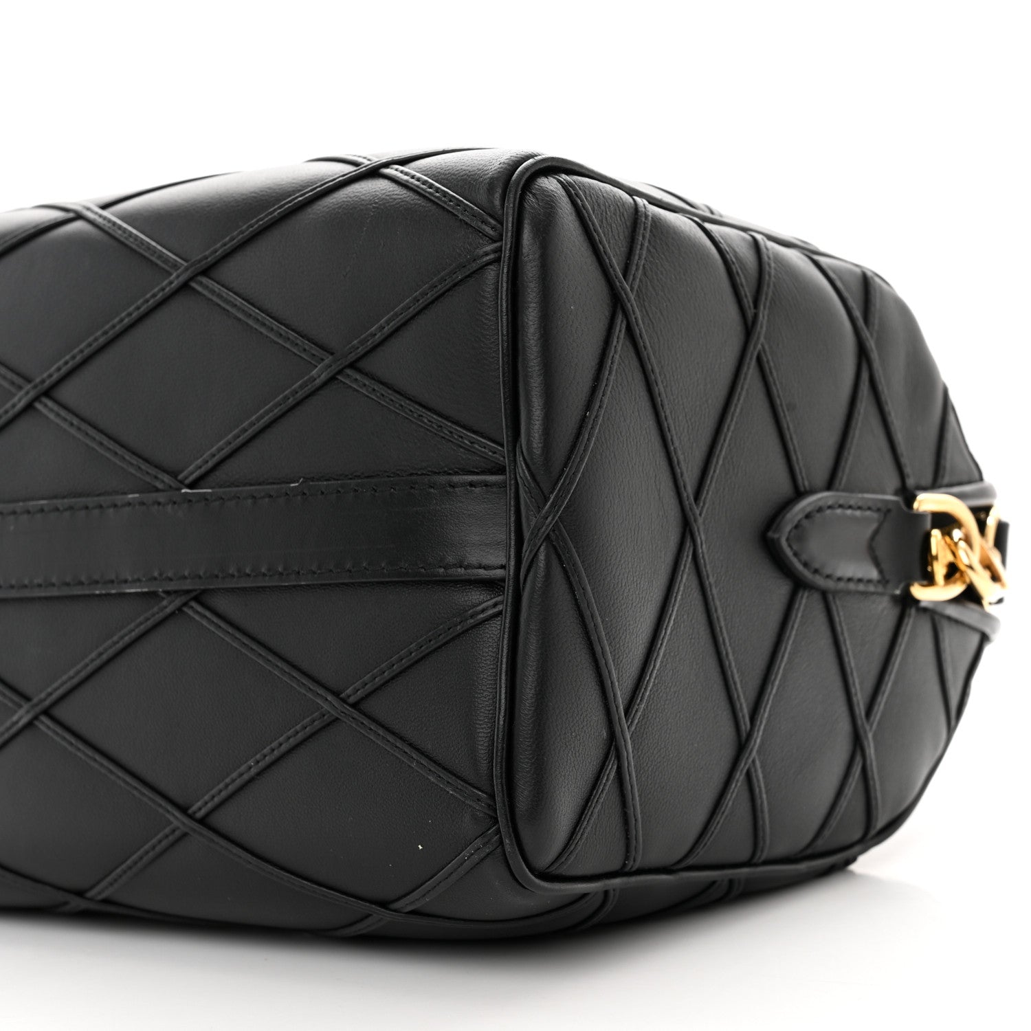 Louis Vuitton Lambskin Malletage Speedy Bandouliere 25 Black 9 of 10