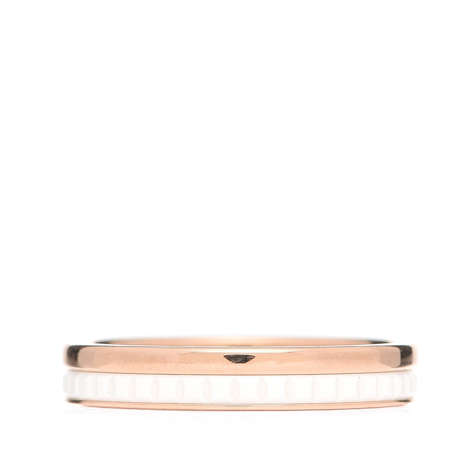 Boucheron 18K Pink Gold Ceramic Quatre White Edition Wedding Band Ring 59 8.75 3 of 6