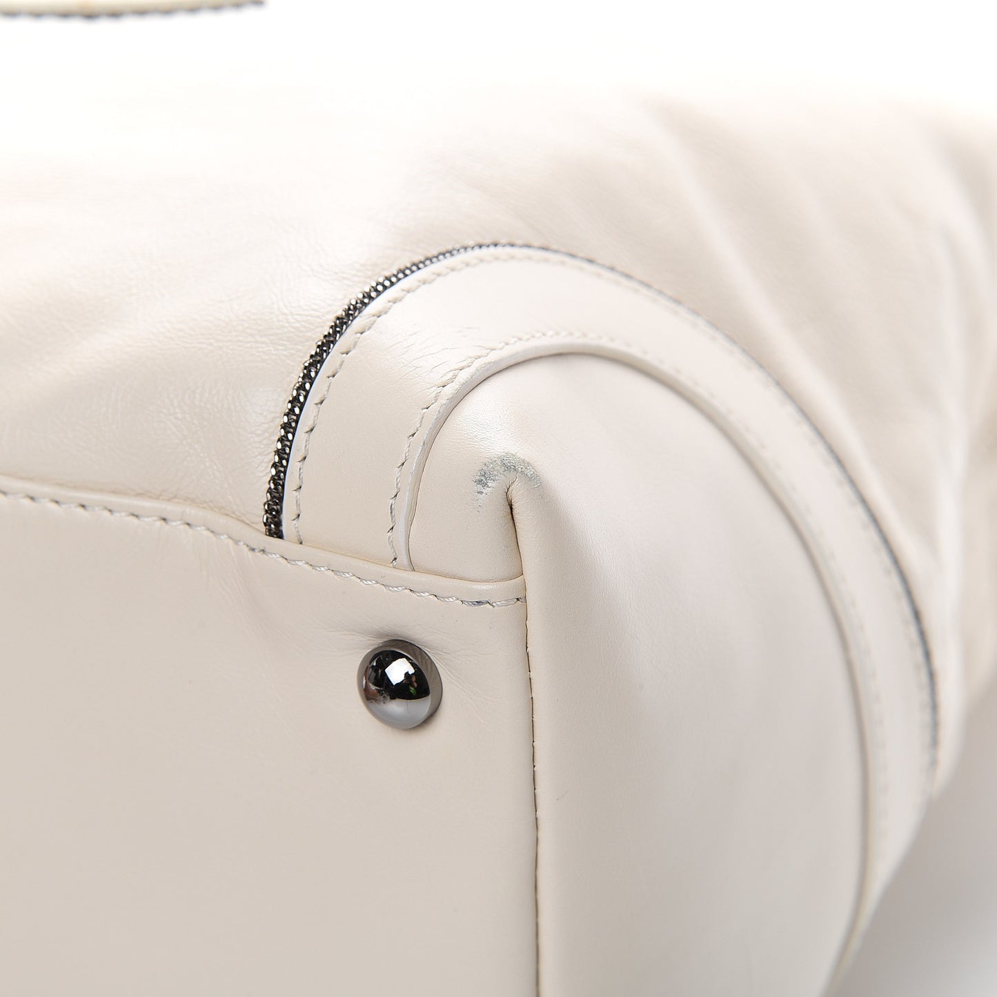 Calfskin Soho CC Shopper Tote White