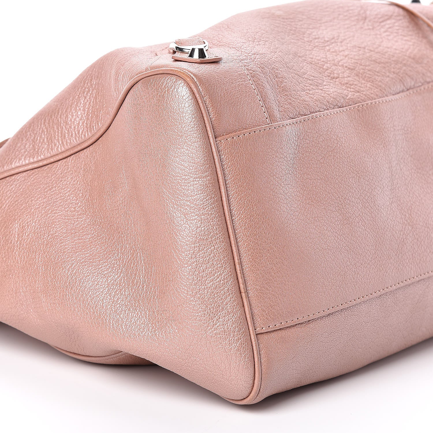 Balenciaga Pearlescent Goatskin Classic Palladium Hardware Velo Rose Rose Light 6 of 10