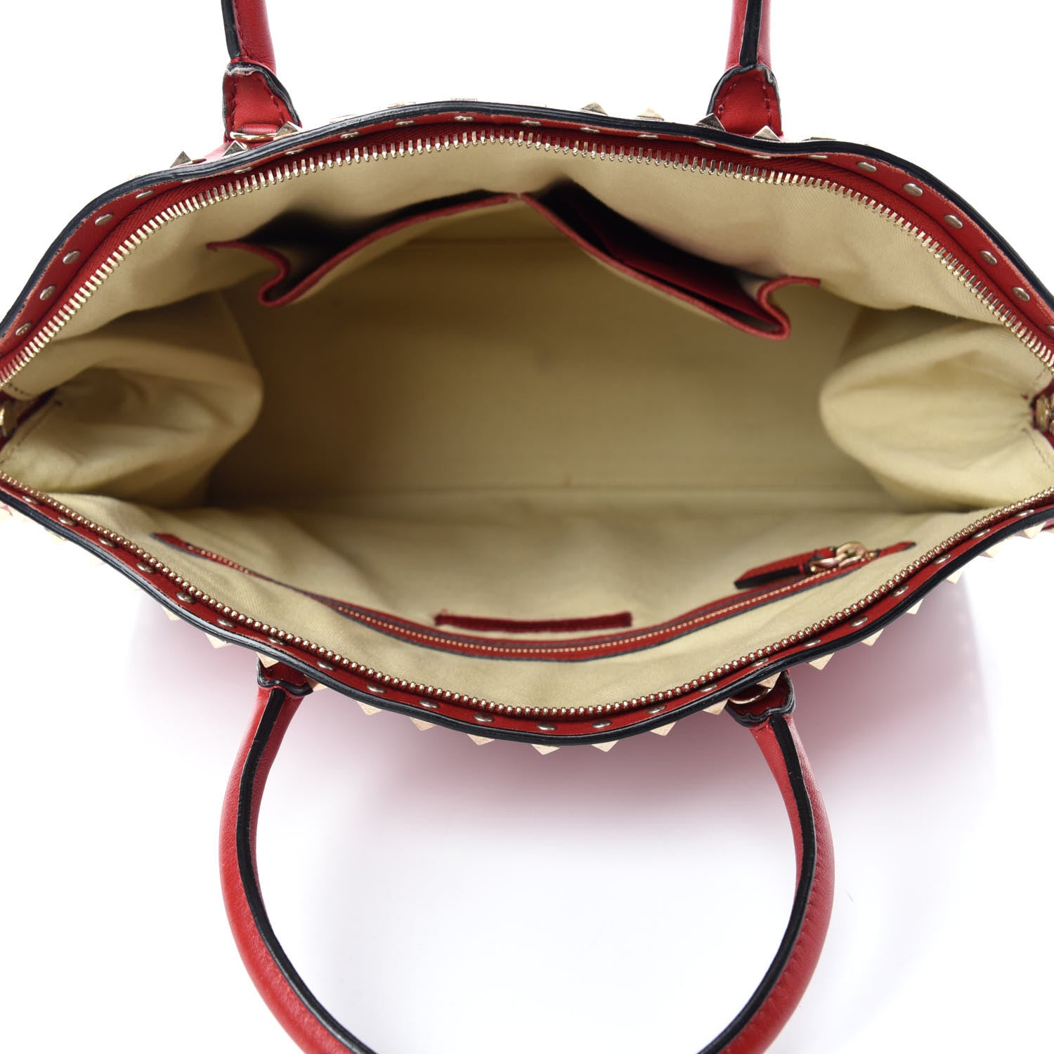 Valentino Garavani Vitello Rockstud Dome Shopper Rosso Valentino 5 of 22