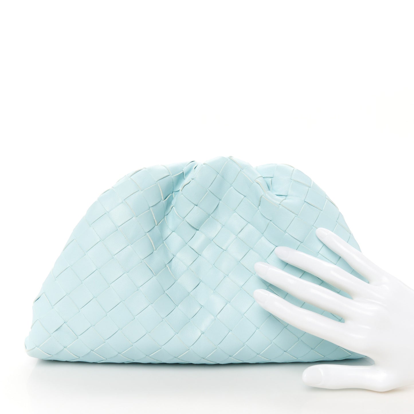 Nappa Intrecciato Teen Pouch Pale Blue