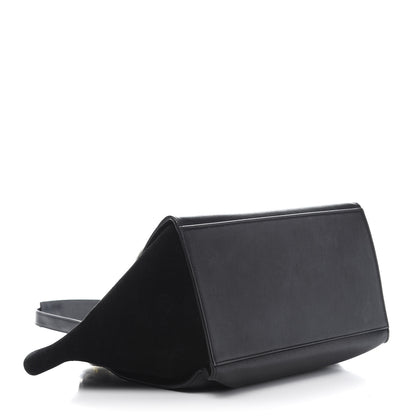 Celine Smooth Calfskin Suede Medium Bi-Color Trapeze Black 4 of 16