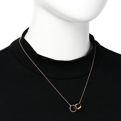 Tiffany 18K Rose Gold Interlocking Atlas Open Pendant Necklace 2 of 6