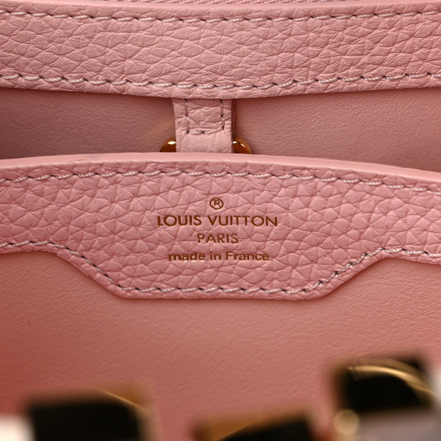 Louis Vuitton Taurillon Capucines BB Cream Beige Pearly Pink 6 of 8