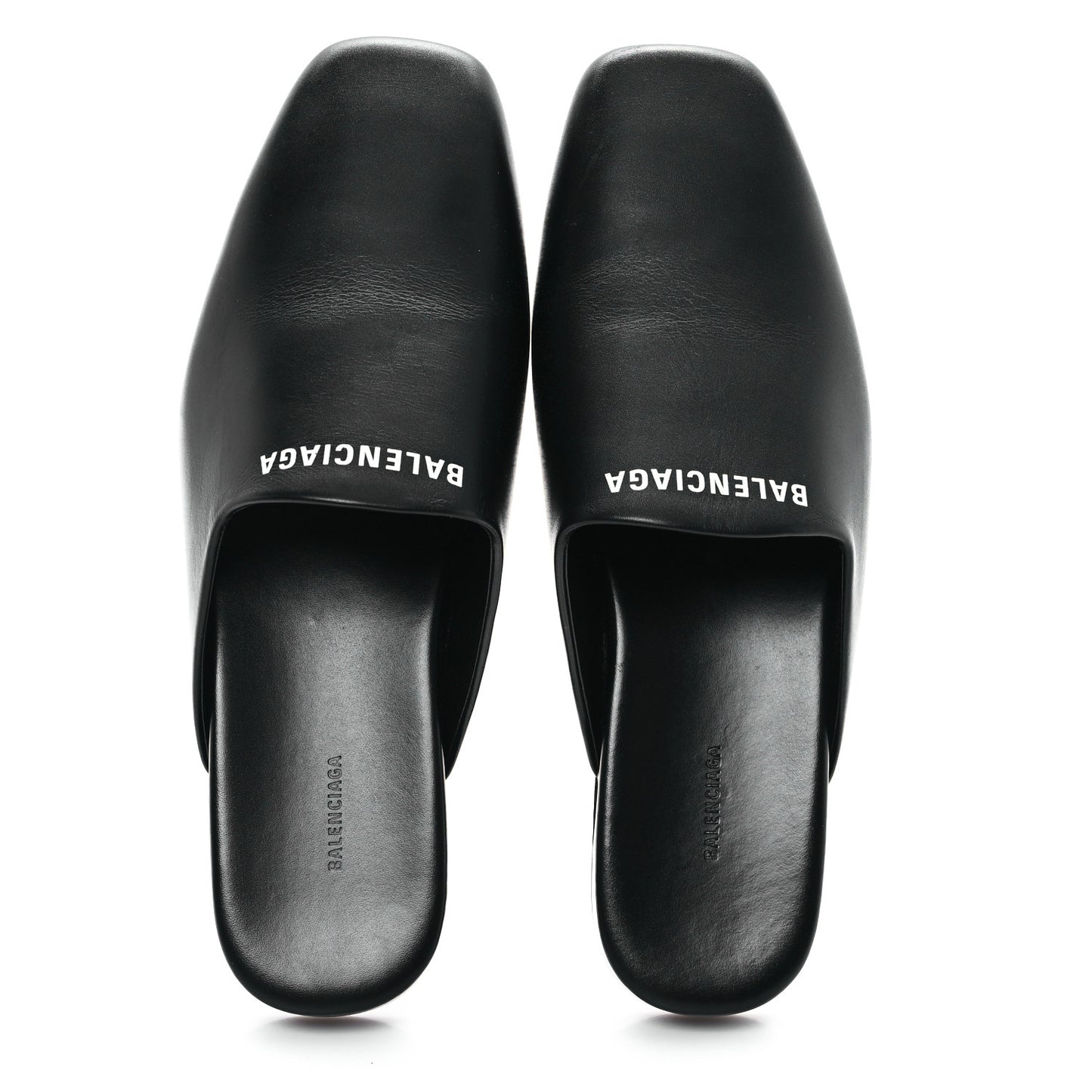 Soft Calfskin Flat Cosy BB Mule Slides 37.5 Black