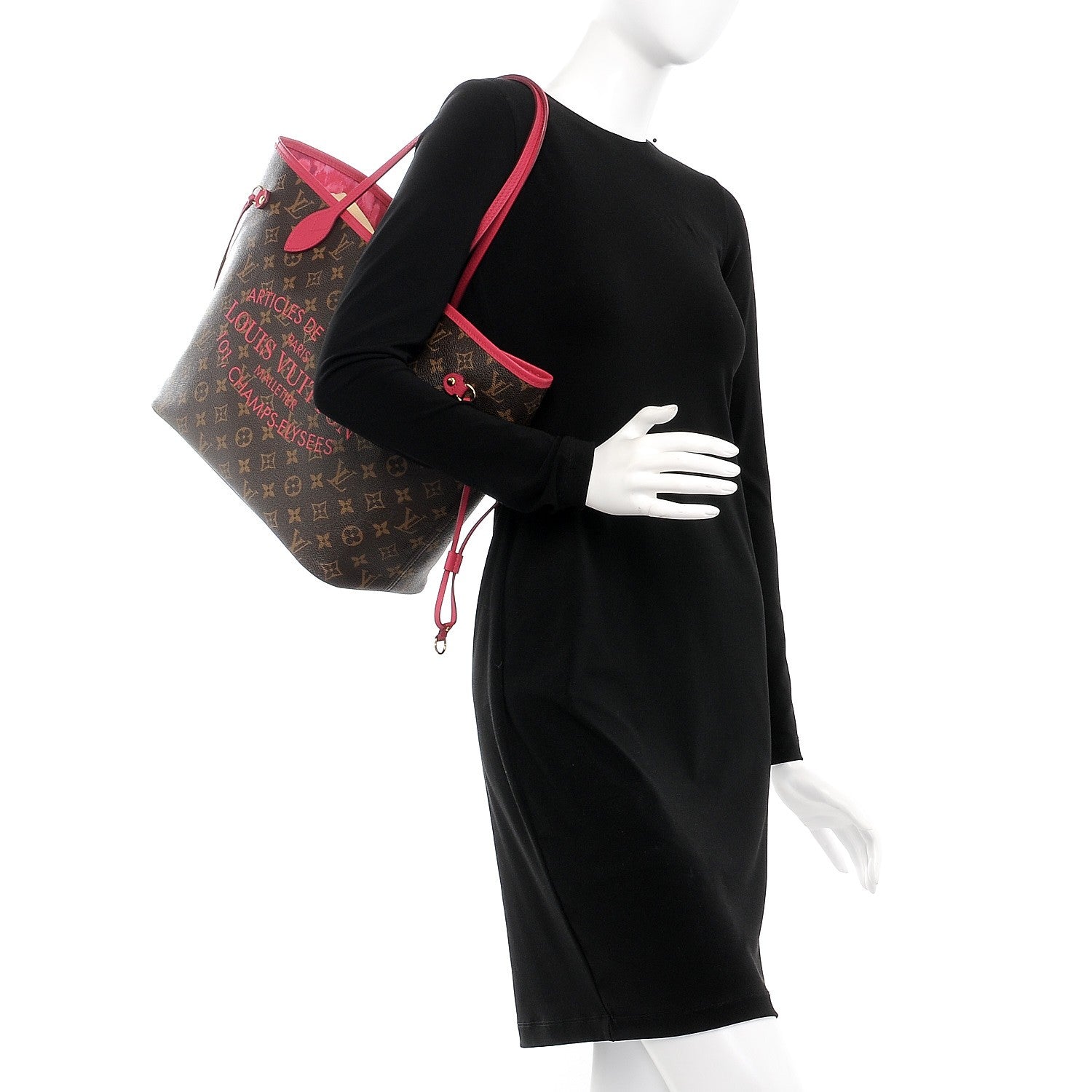 Louis Vuitton Monogram Articles de Voyage Ikat Neverfull MM Rose Indien 2 of 7