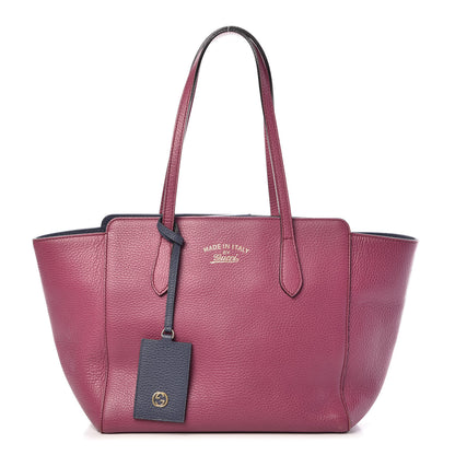 Gucci Dollar Calfskin Small Swing Tote Peonia Flower Washed Blue 1 of 9