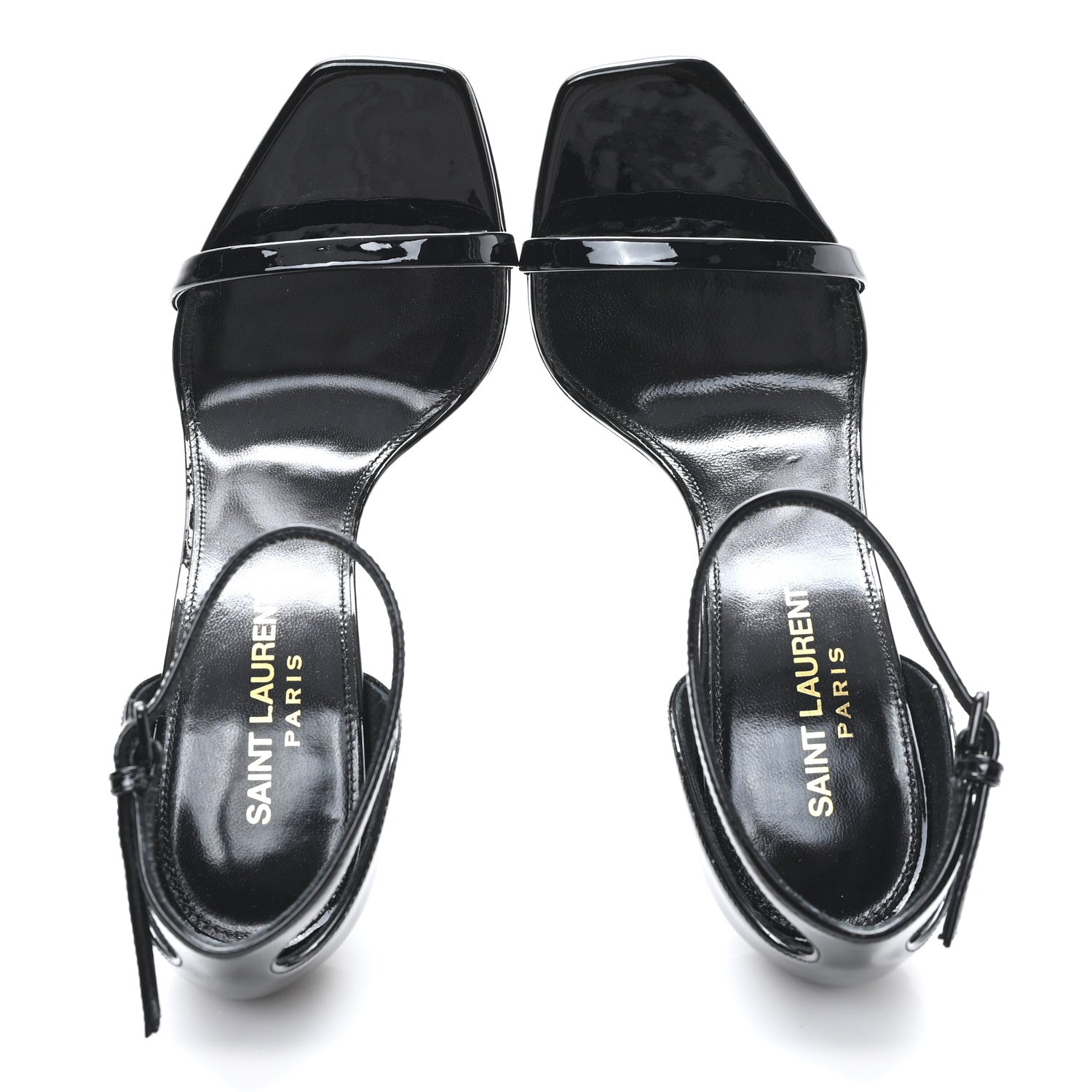 Saint Laurent Vernice Chiffon Opyum 110 Sandals 36 Black 2 of 10
