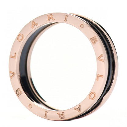 Bulgari 18K Rose Gold Black Ceramic B.Zero1 Two-Band Ring 70 13 4 of 6