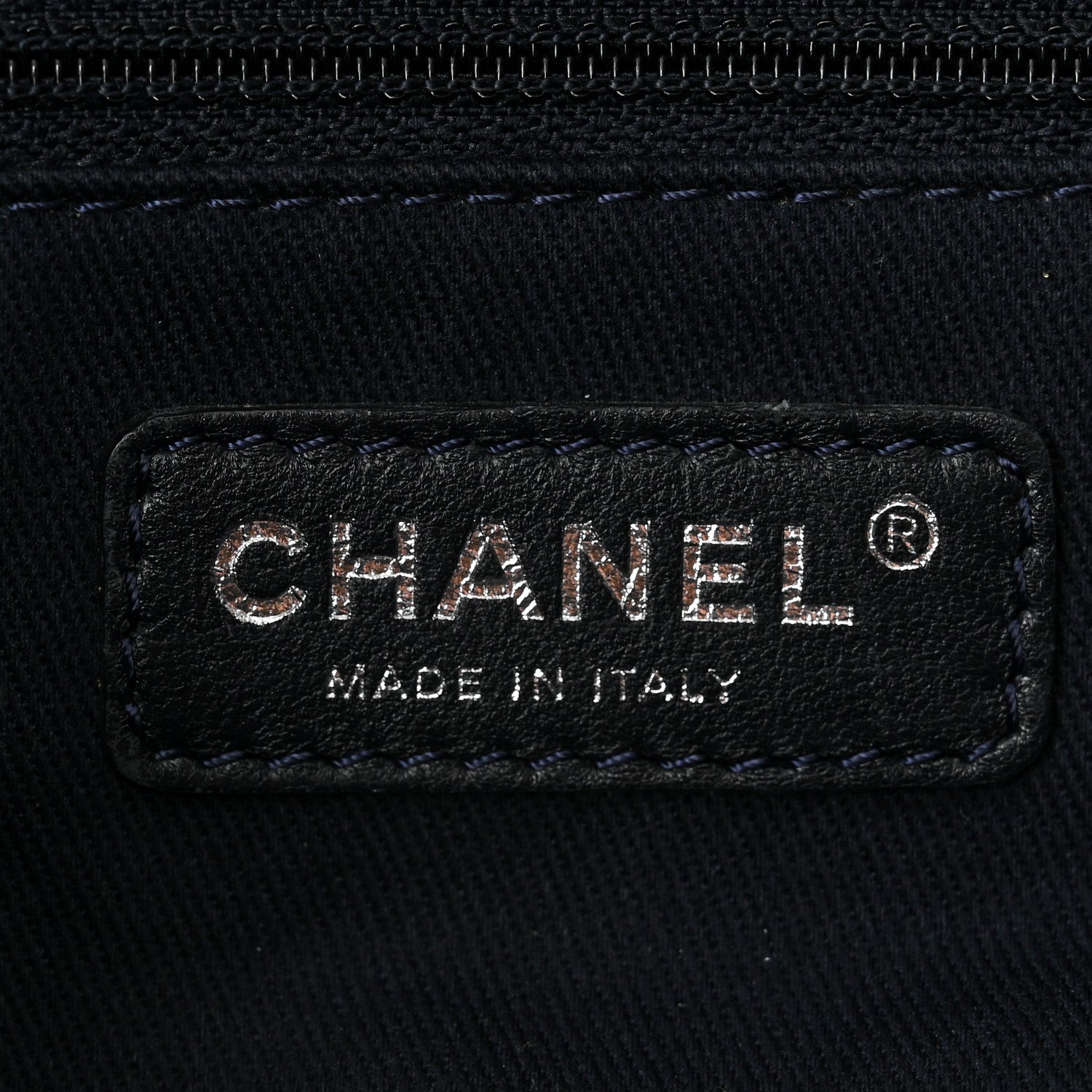 Chanel Denim Small Deauville Tote Dark Blue 6 of 12