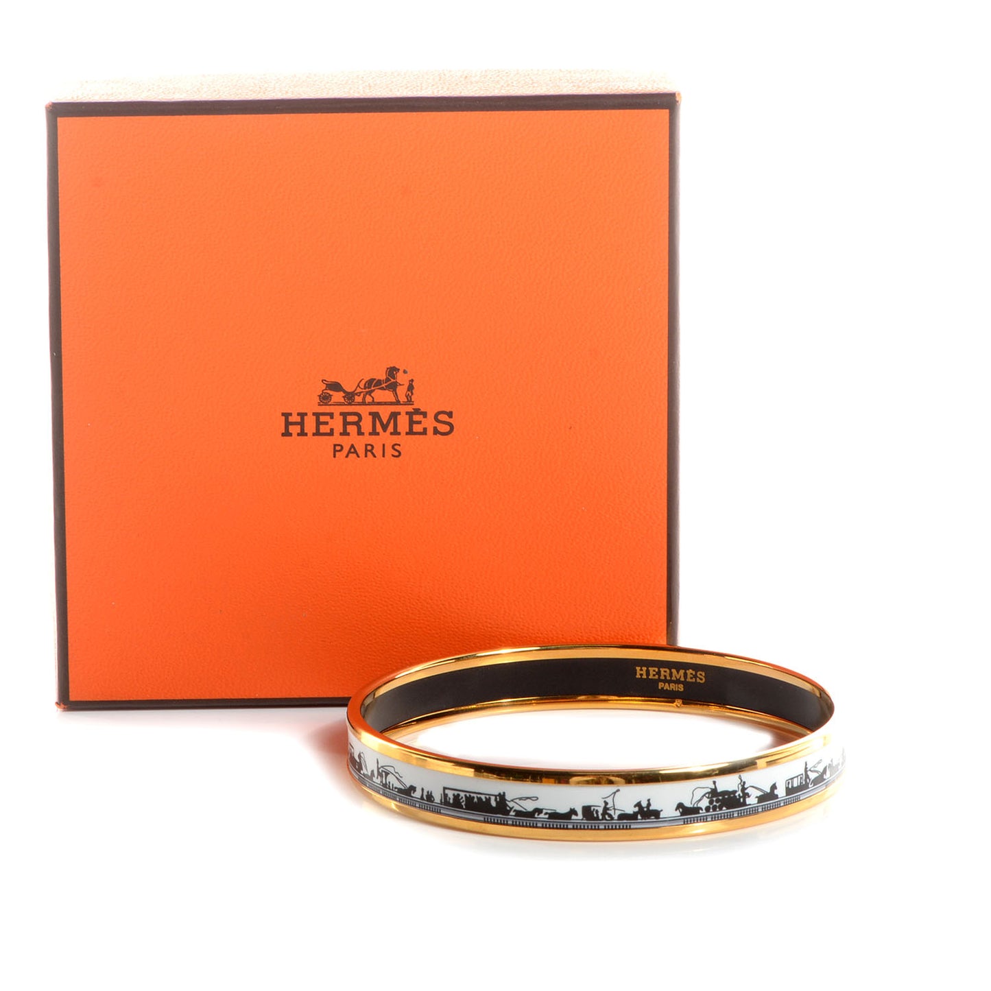 Enamel Printed Carriage Narrow Bracelet 70