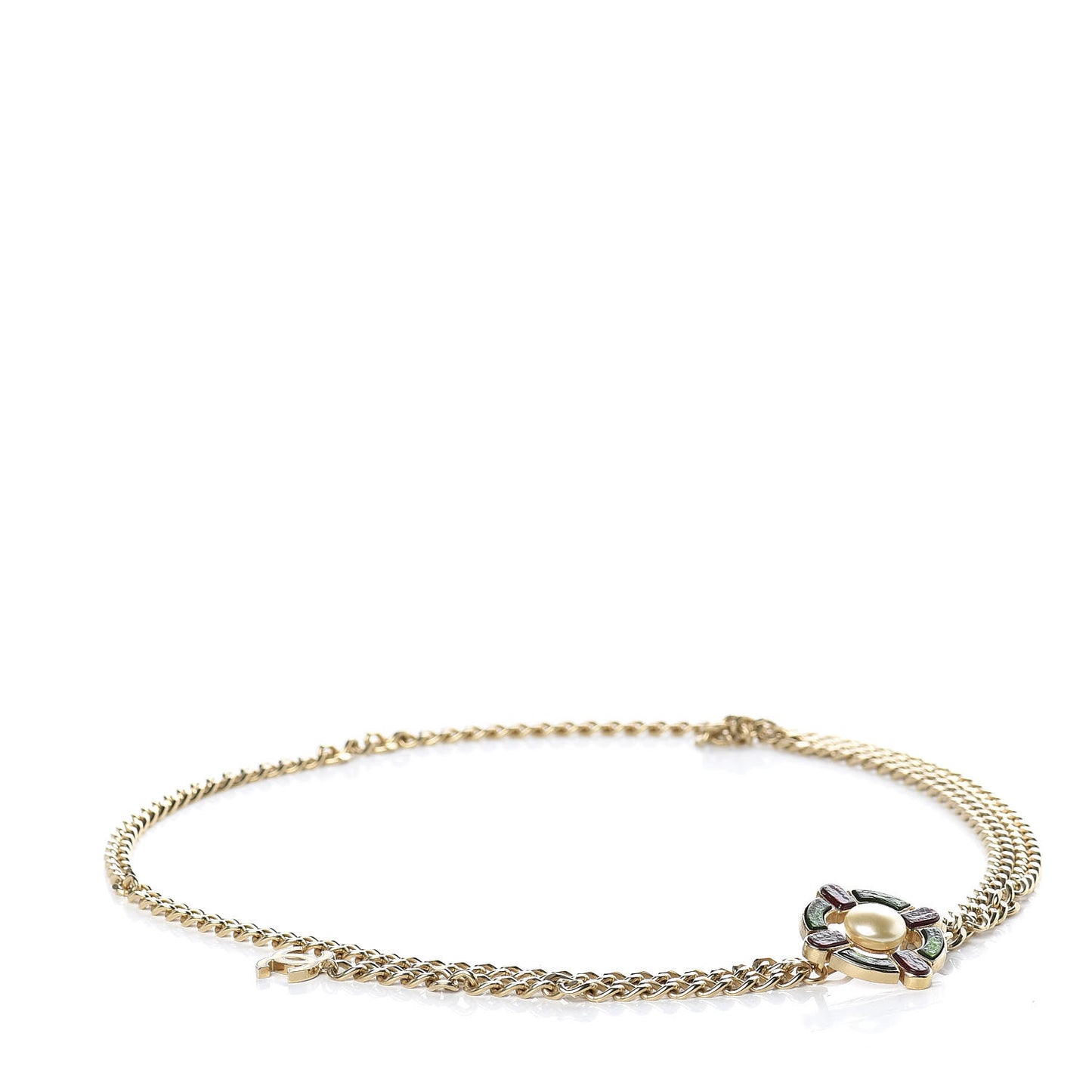 Gripoix Pearl CC Belt Gold