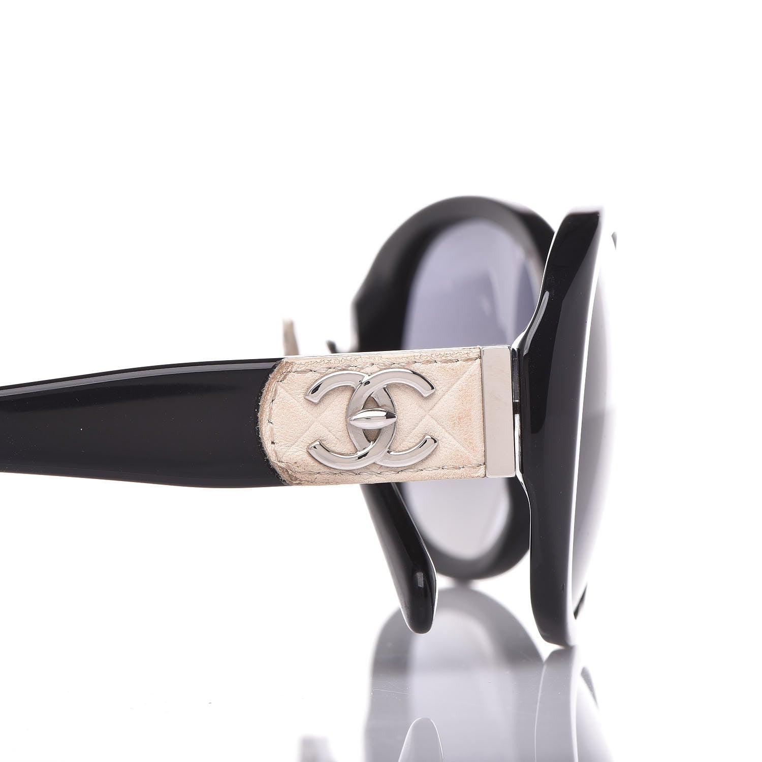 Chanel Acetate CC Turnlock Sunglasses 5235-Q Black Beige 7 of 8