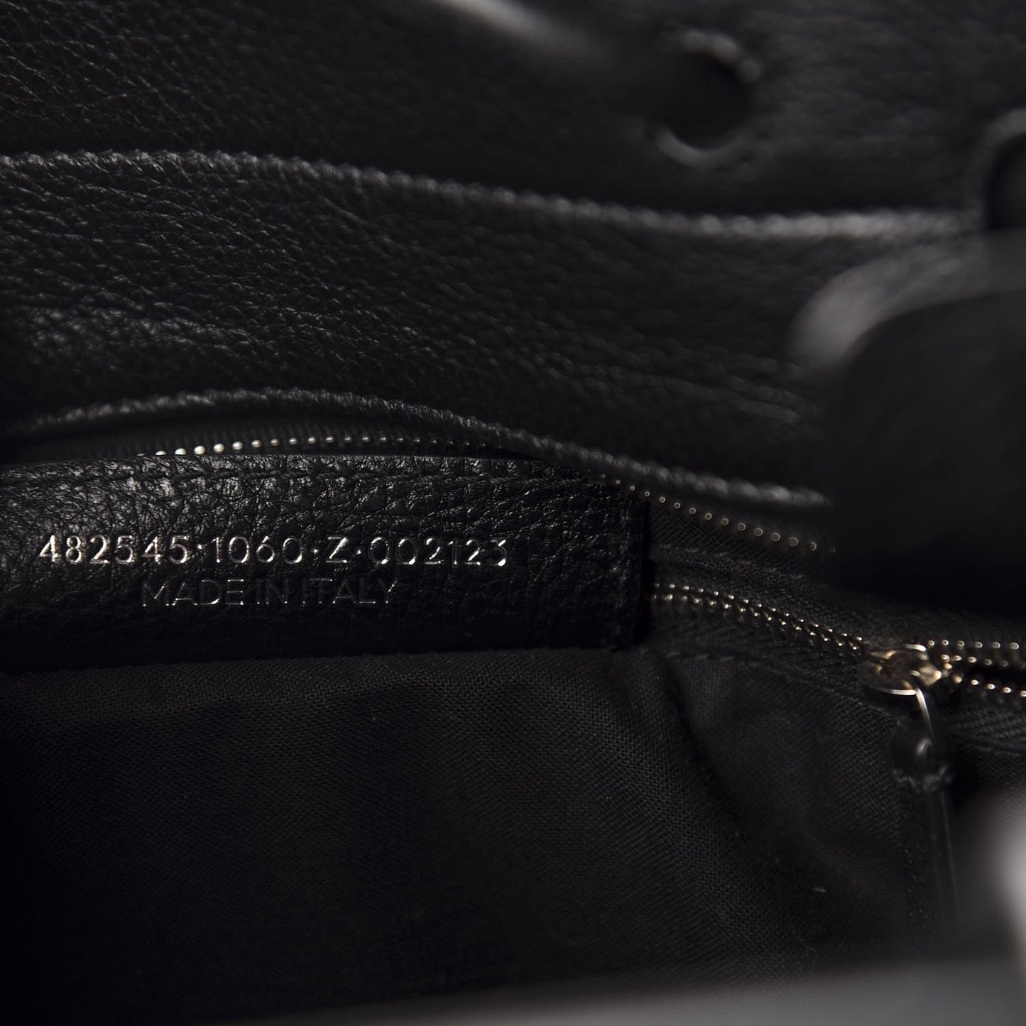 Calfskin Medium Logo North South Shopping Tote Black