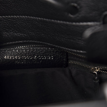 Balenciaga Calfskin Medium Logo North South Shopping Tote Black 9 of 10