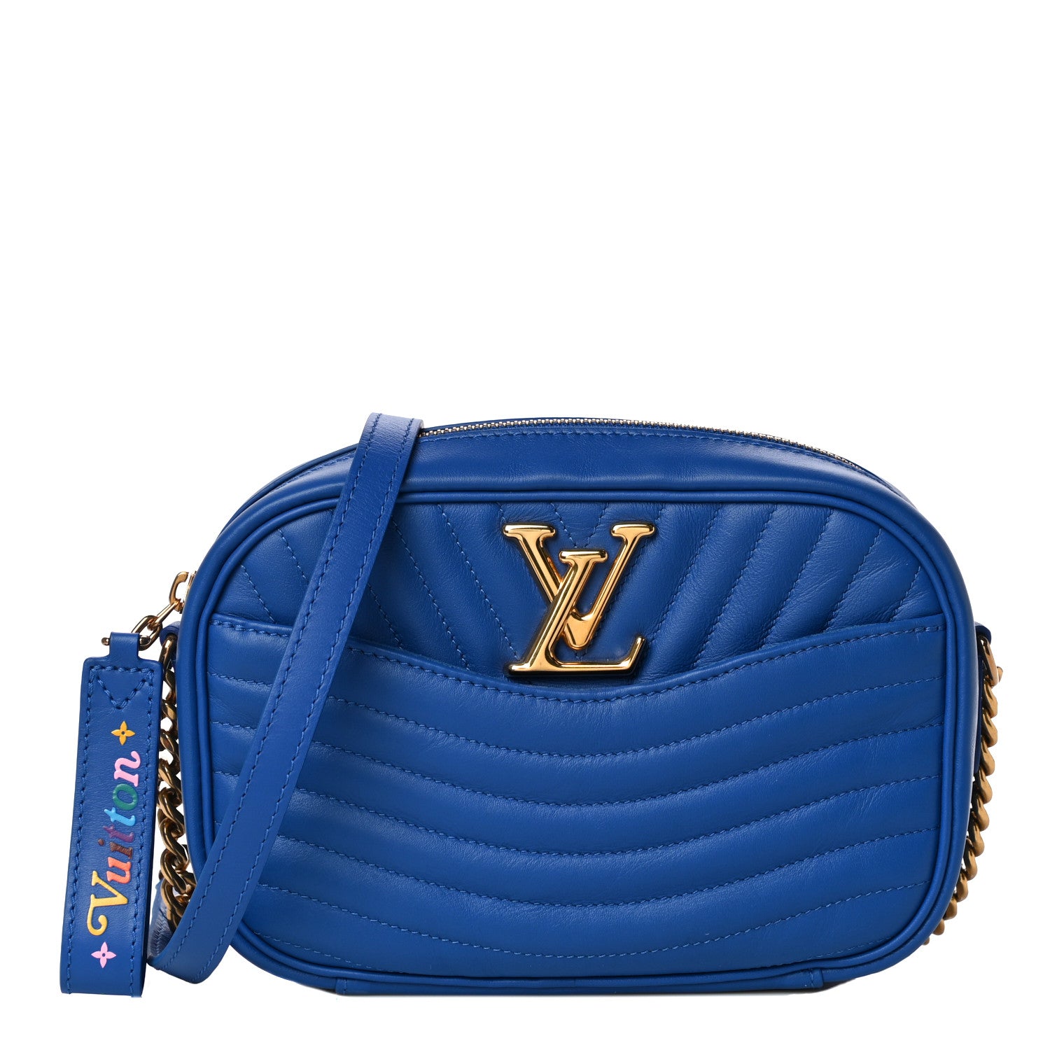Louis Vuitton Calfskin New Wave Camera Bag Bleu Neon 1 of 12