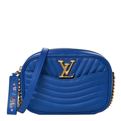 Louis Vuitton Calfskin New Wave Camera Bag Bleu Neon 1 of 12