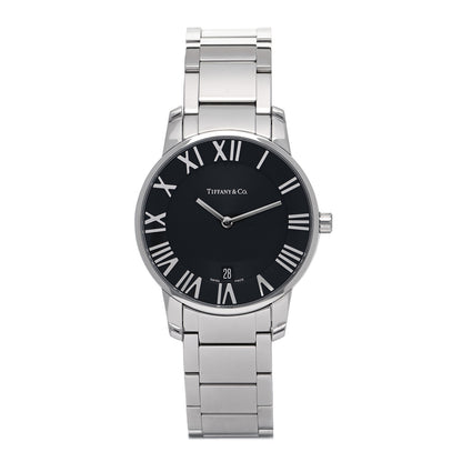 Tiffany Stainless Steel 37mm Atlas 2-Hand Quartz Watch Black 1 of 4