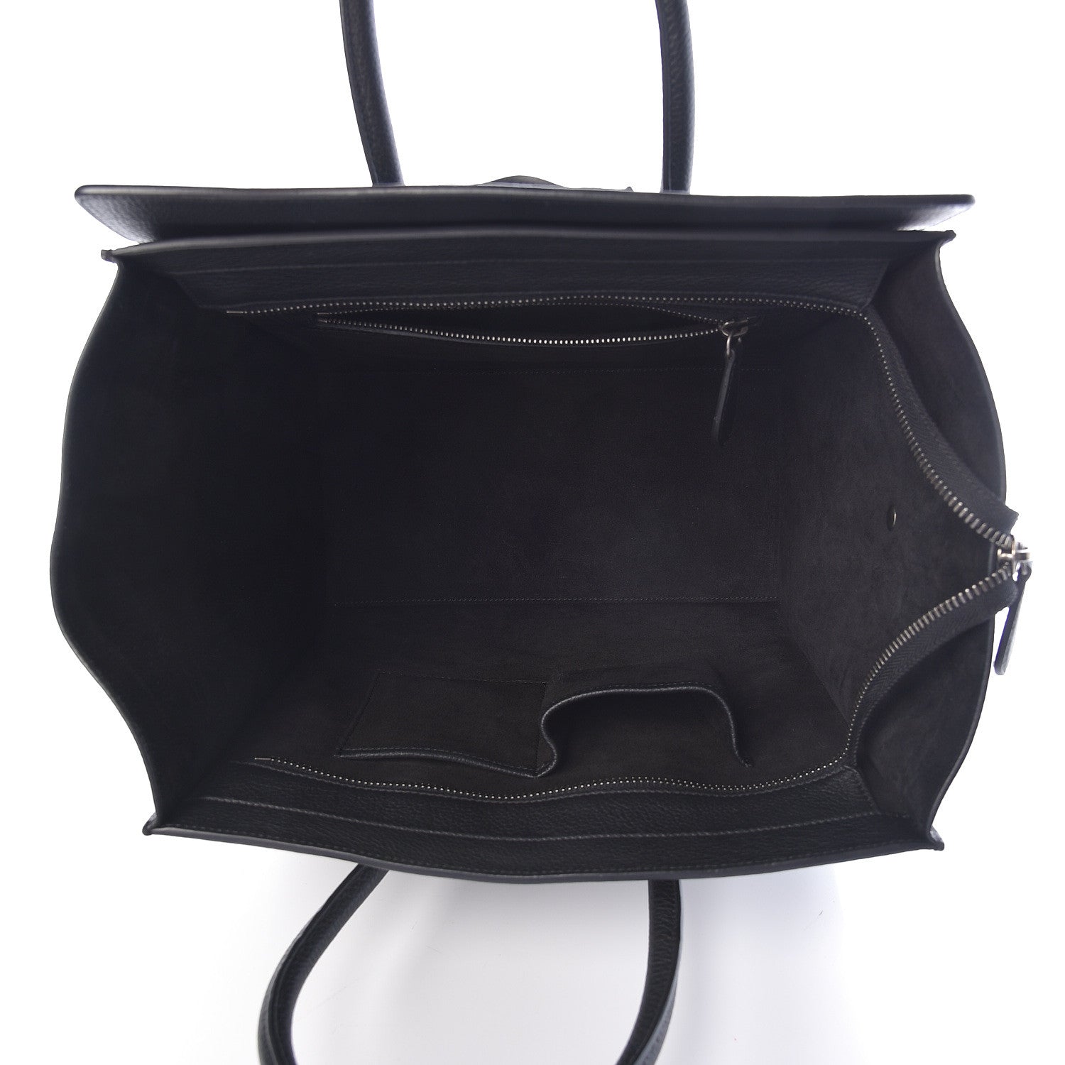 Celine Drummed Calfskin Mini Luggage Black 5 of 8