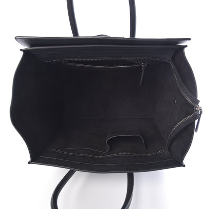 Celine Drummed Calfskin Mini Luggage Black 5 of 8