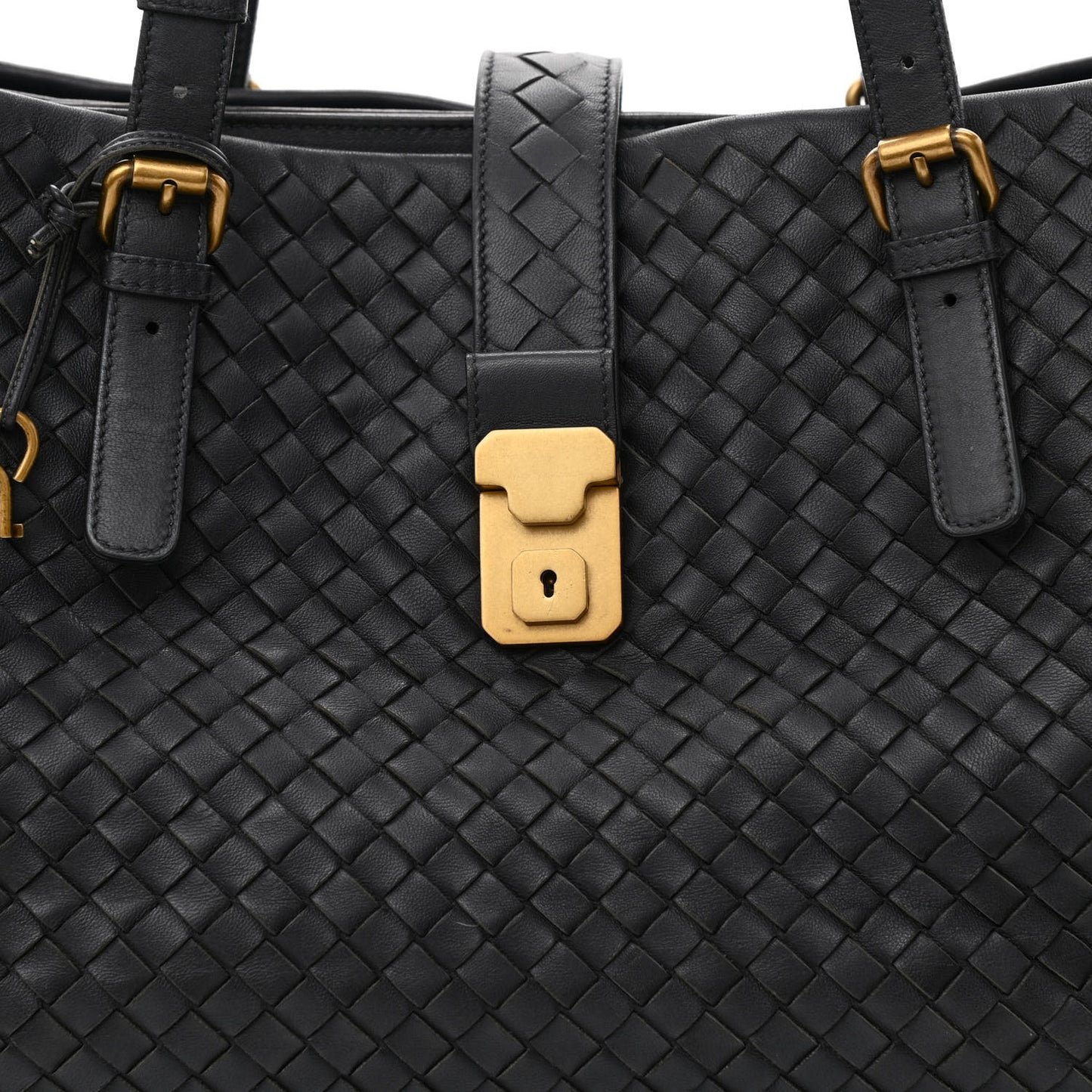 Nappa Intrecciato Medium Roma Tote Black