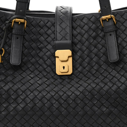 Bottega Veneta Nappa Intrecciato Medium Roma Tote Black 8 of 11
