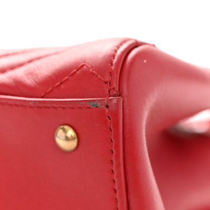 Gucci Calfskin Matelasse Small GG Marmont Tote Hibiscus Red 11 of 11